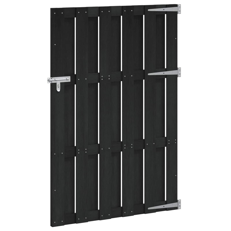 vidaXL Πύλη Κήπου 100 x 150 cm WPC και Αλουμίνιο Μαύρο