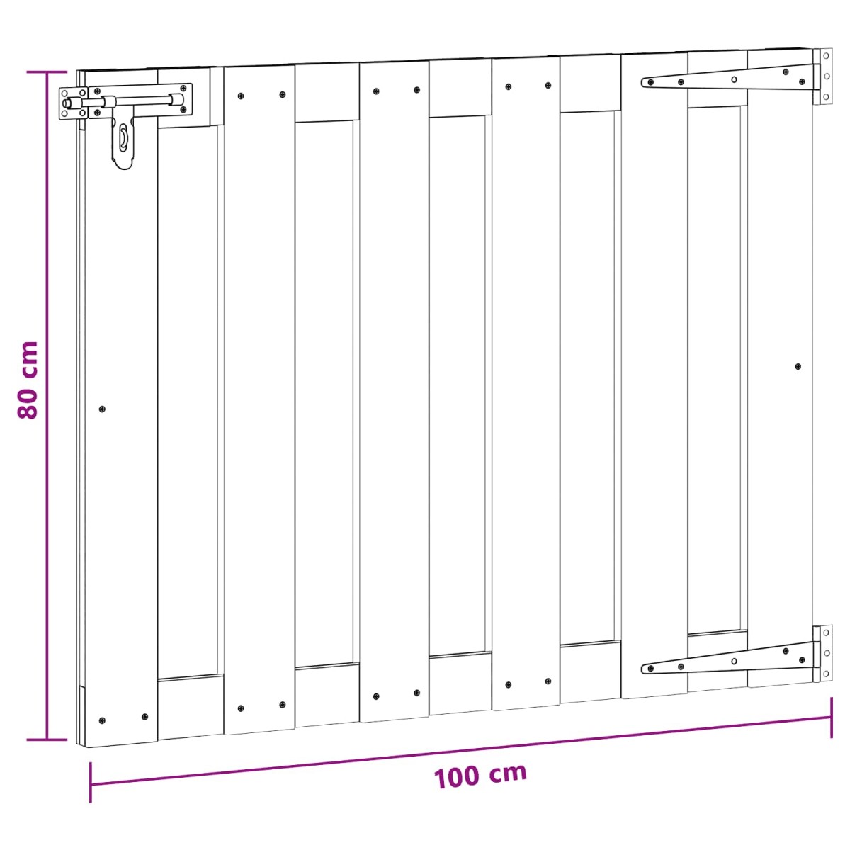 vidaXL Πύλη Κήπου 100 x 80 cm WPC και Αλουμίνιο Καφέ