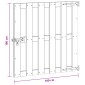 vidaXL Πύλη Κήπου 100 x 100 cm WPC και Αλουμίνιο Καφέ