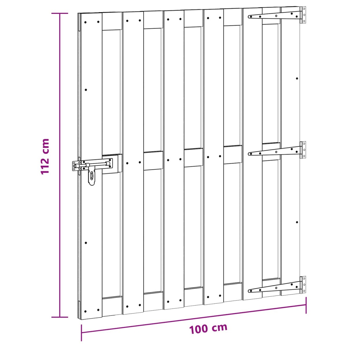 vidaXL Πύλη Κήπου 100 x 112 cm WPC και Αλουμίνιο Καφέ