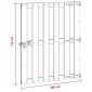 vidaXL Πύλη Κήπου 100 x 112 cm WPC και Αλουμίνιο Καφέ
