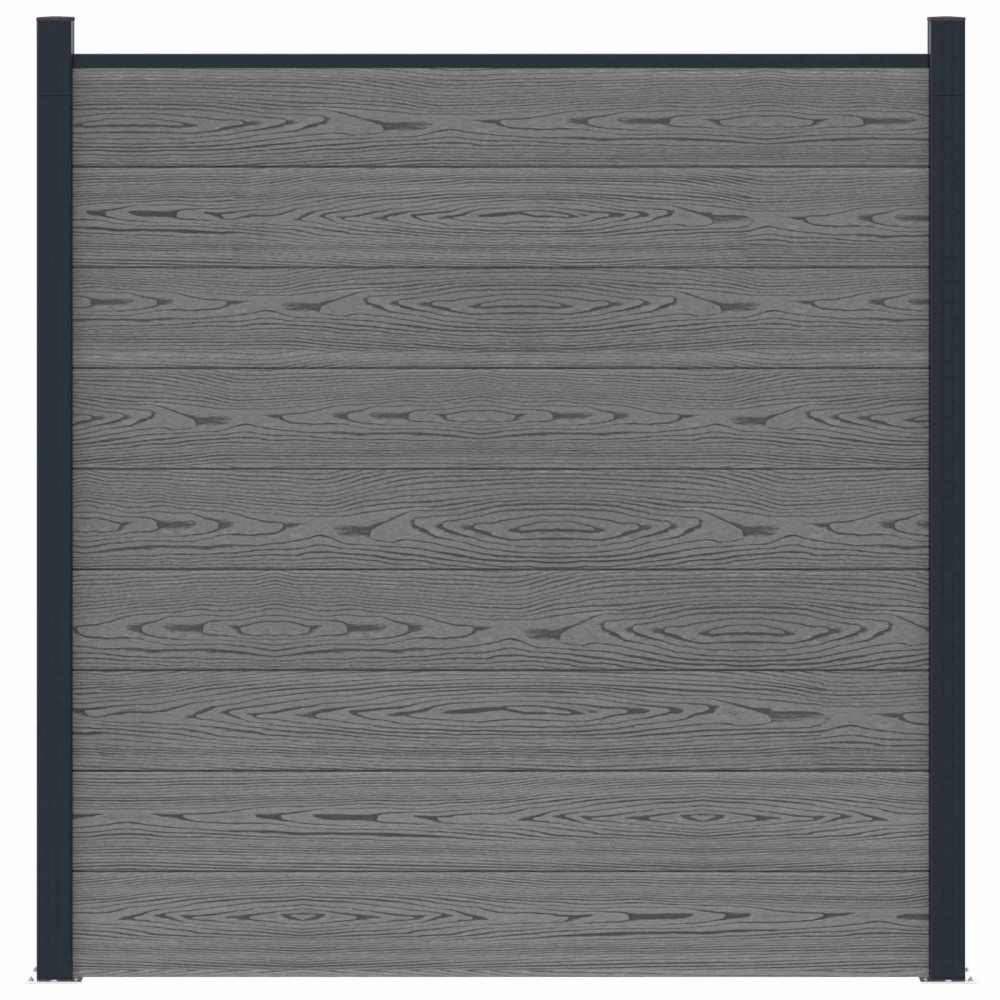 vidaXL Σετ Φράχτη 180 x 186 cm WPC και Αλουμίνιο Γκρι