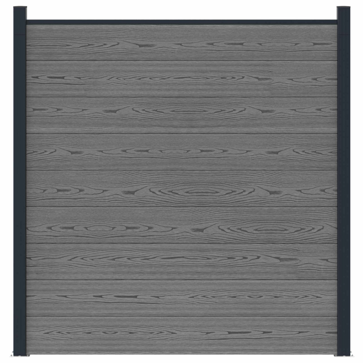 vidaXL Σετ Φράχτη 180 x 186 cm WPC και Αλουμίνιο Γκρι