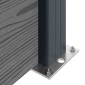vidaXL Σετ Φράχτη 175 x 186 εκ WPC και Αλουμίνιο Γκρι