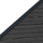 vidaXL Σετ Φράχτη 95 x 180 εκ. WPC και Αλουμίνιο Μαύρο