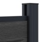 vidaXL Σετ Φράχτη 175 x 105 εκ WPC και Αλουμίνιο Μαύρο