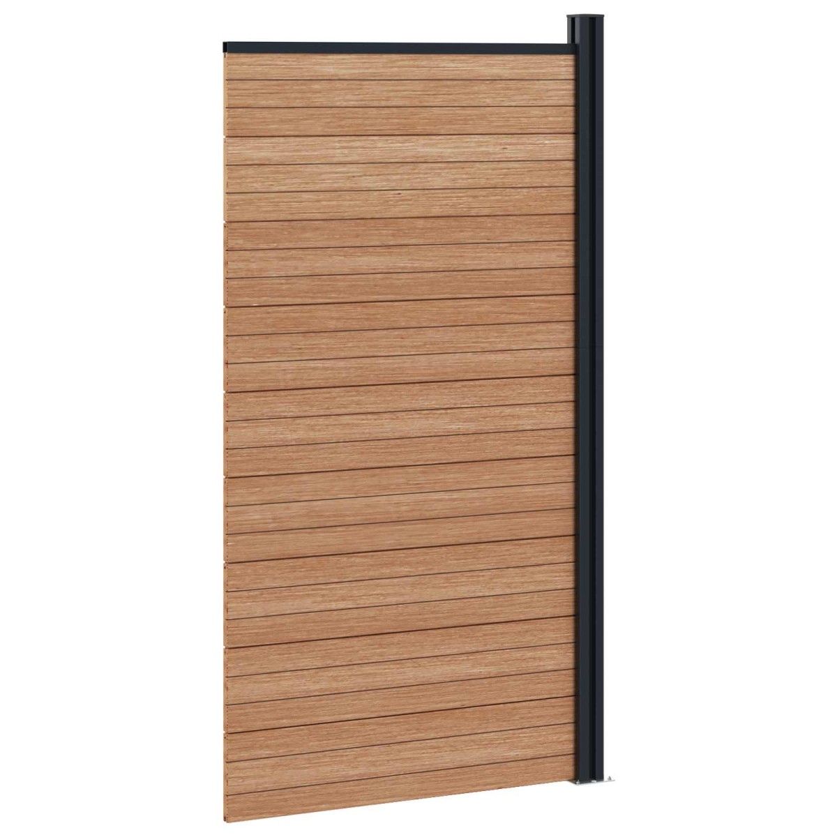 vidaXL Πάνελ Φράχτη 95 x 186 εκ. WPC και Αλουμίνιο Καφέ