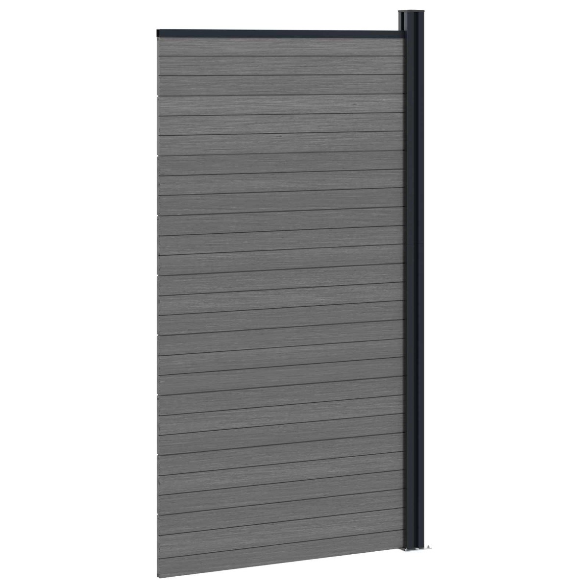 vidaXL Πάνελ Φράχτη 95 x 186 εκ. WPC και Αλουμίνιο Γκρι
