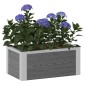 vidaXL Υπερυψωμένη Ζαρντινιέρα Γκρι 50 x 30 x 22 εκ WPC και Αλουμίνιο