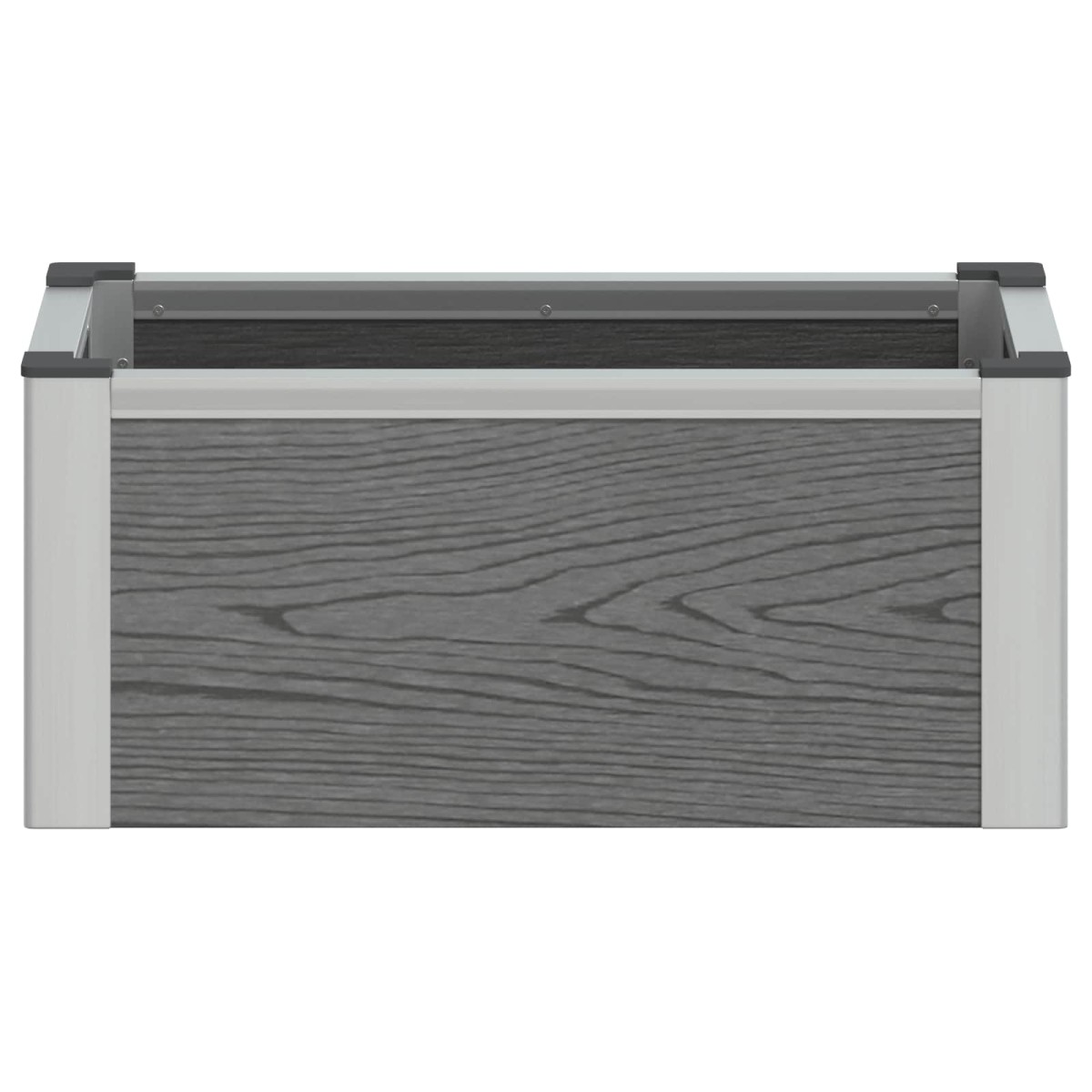 vidaXL Υπερυψωμένη Ζαρντινιέρα Γκρι 50 x 30 x 22 εκ WPC και Αλουμίνιο