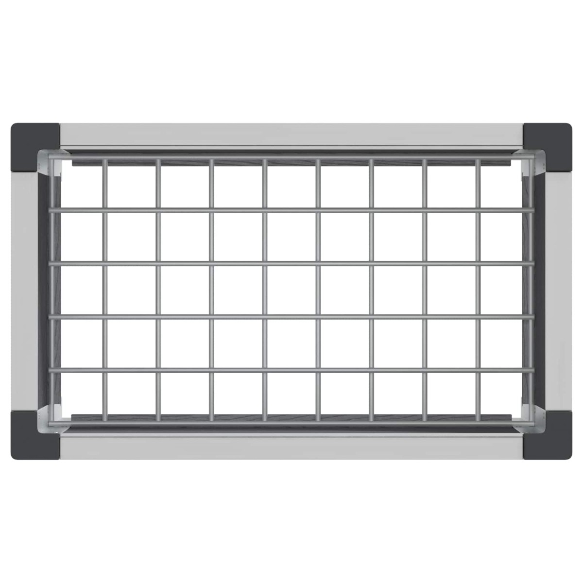 vidaXL Υπερυψωμένη Ζαρντινιέρα Γκρι 50 x 30 x 22 εκ WPC και Αλουμίνιο