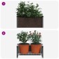 vidaXL Υπερυψωμένη Ζαρντινιέρα Γκρι 50 x 30 x 22 εκ WPC και Αλουμίνιο