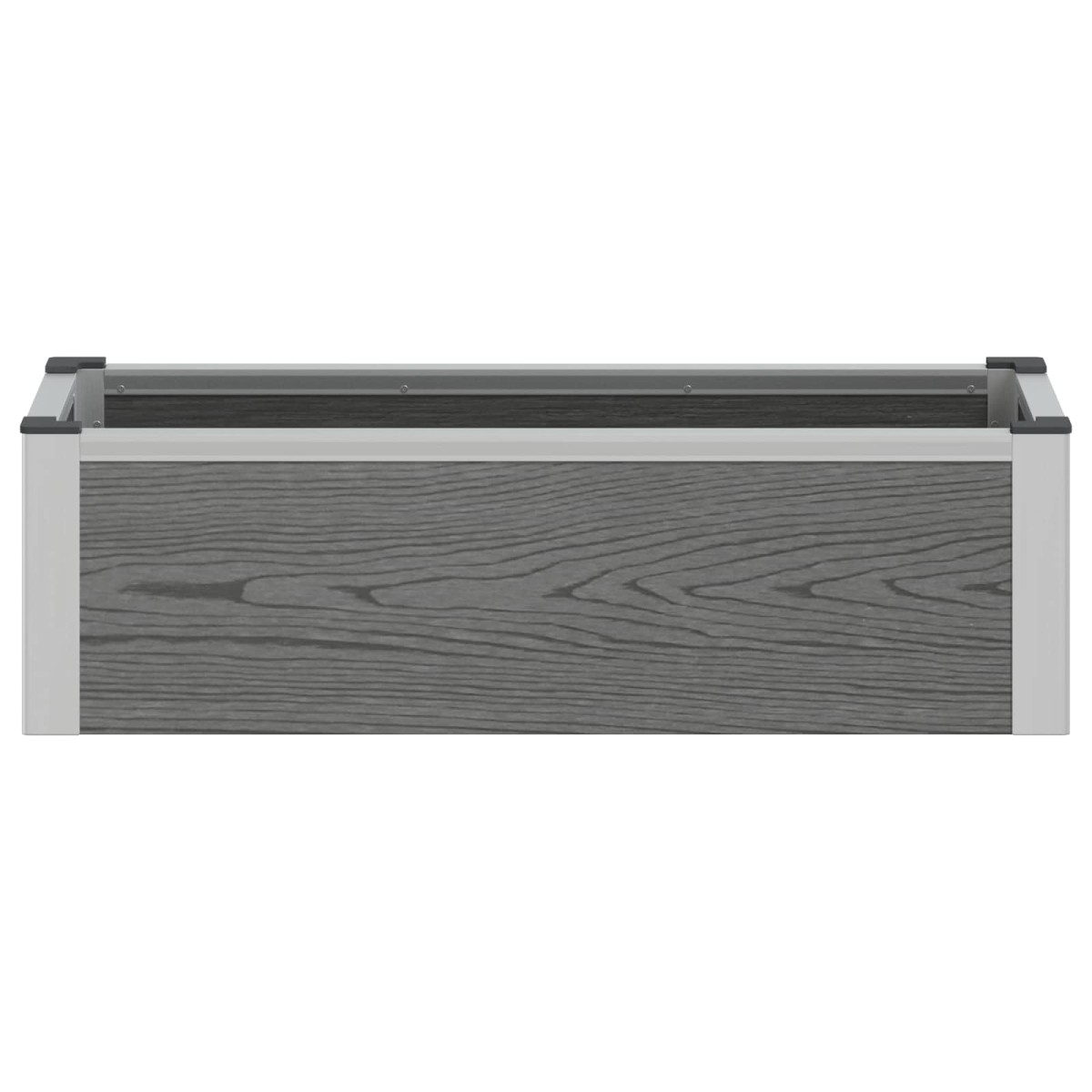 vidaXL Υπερυψωμένη Ζαρντινιέρα Γκρι 75 x 30 x 22 εκ WPC και Αλουμίνιο