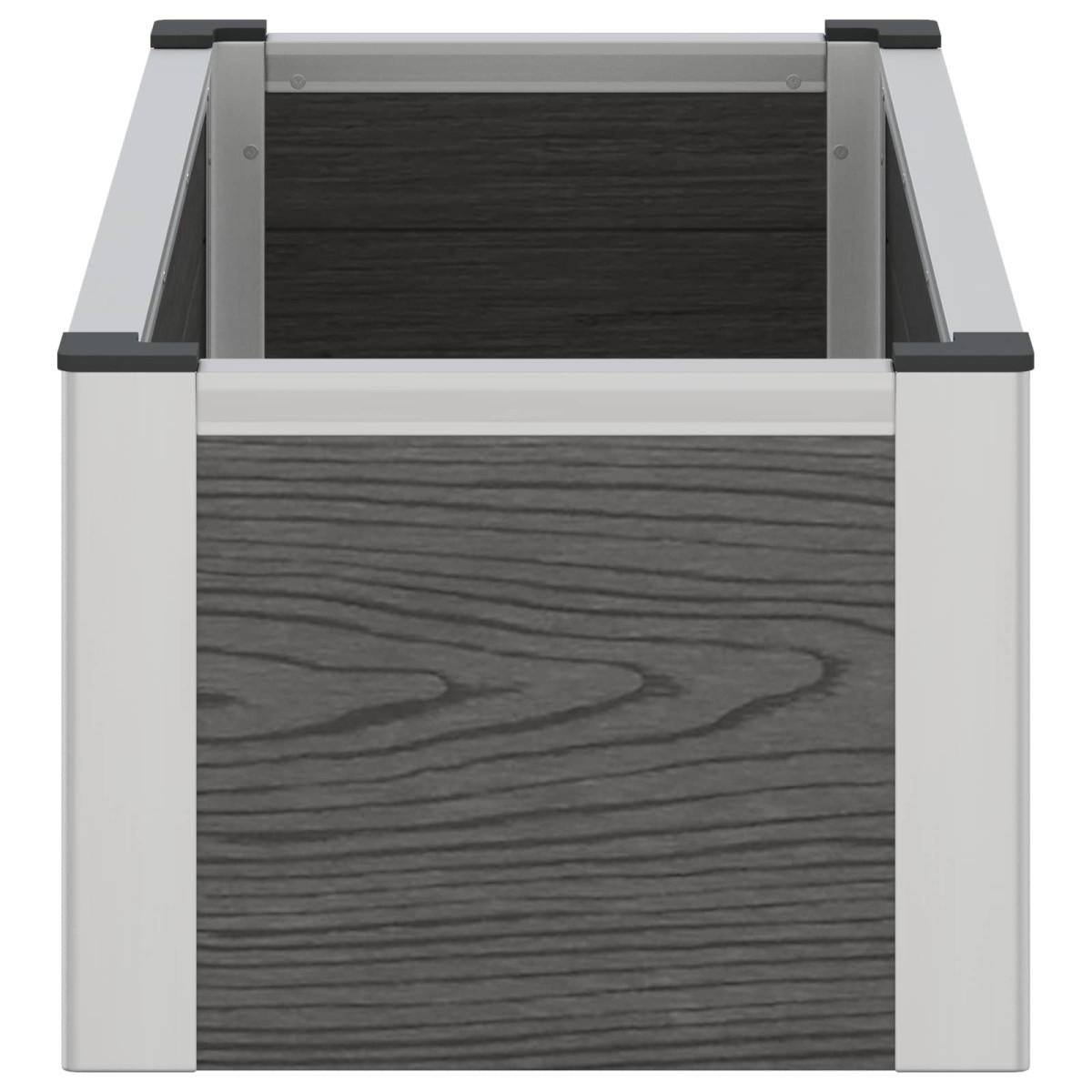 vidaXL Υπερυψωμένη Ζαρντινιέρα Γκρι 75 x 30 x 22 εκ WPC και Αλουμίνιο
