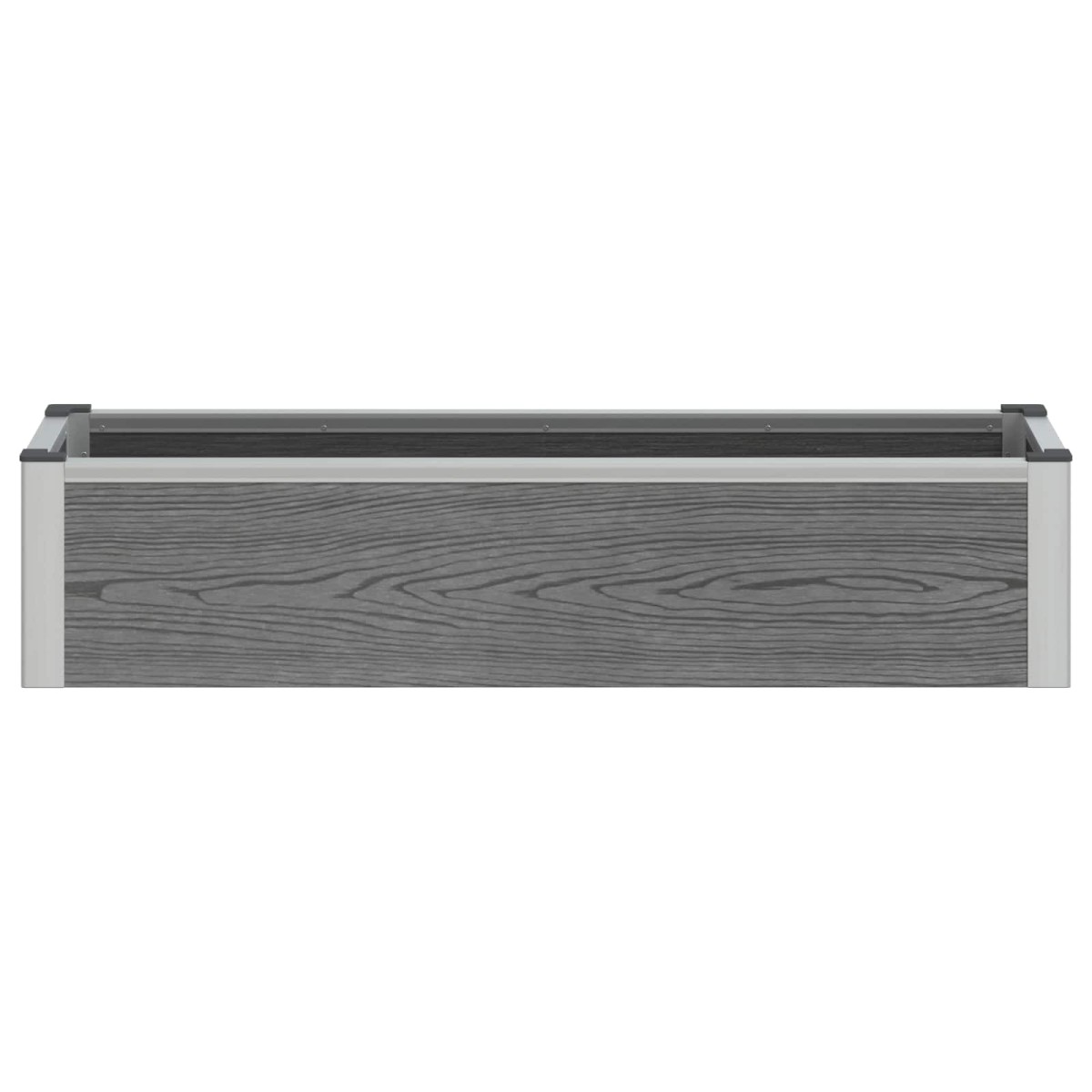 vidaXL Υπερυψωμένη Ζαρντινιέρα Γκρι 100 x 30 x 22 εκ WPC και Αλουμίνιο