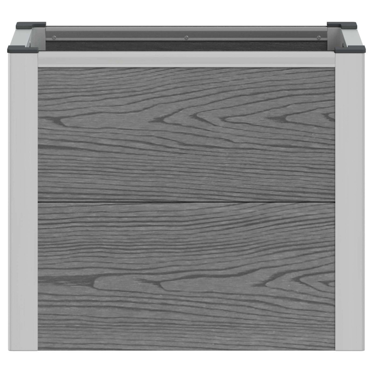 vidaXL Υπερυψωμένη Ζαρντινιέρα Γκρι 50 x 30 x 42 εκ WPC και Αλουμίνιο