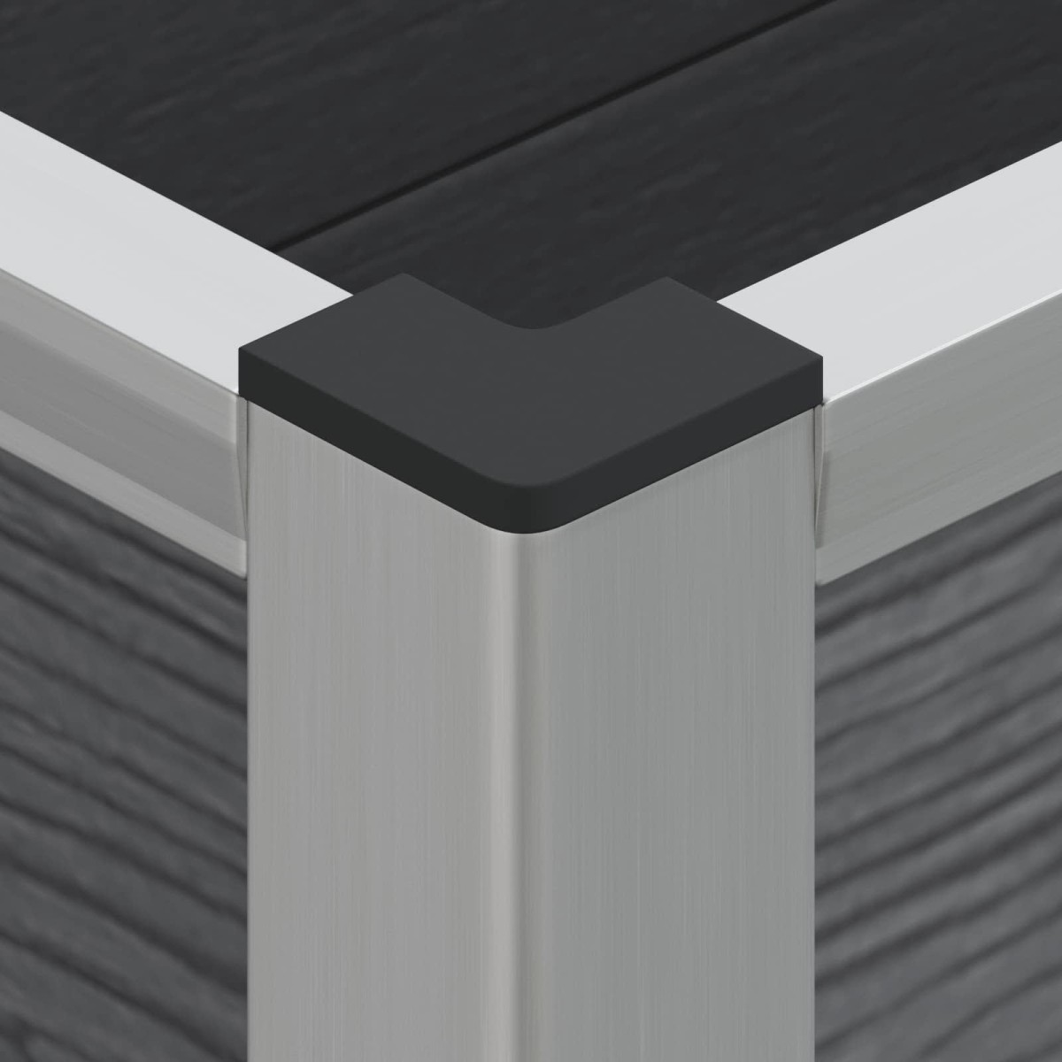 vidaXL Υπερυψωμένη Ζαρντινιέρα Γκρι 50 x 30 x 42 εκ WPC και Αλουμίνιο