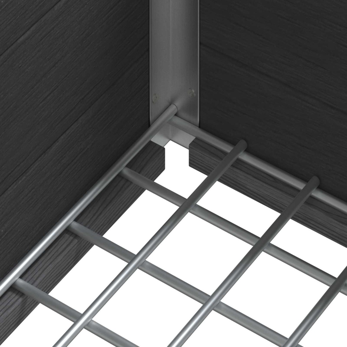 vidaXL Υπερυψωμένη Ζαρντινιέρα Γκρι 50 x 30 x 42 εκ WPC και Αλουμίνιο