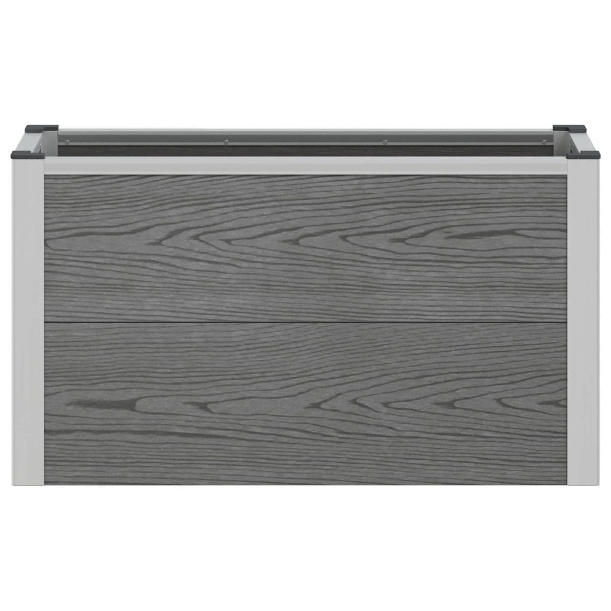 vidaXL Υπερυψωμένη Ζαρντινιέρα Γκρι 75 x 30 x 42 εκ WPC και Αλουμίνιο
