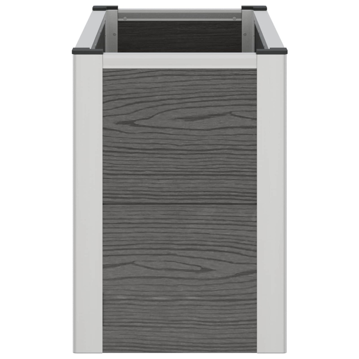 vidaXL Υπερυψωμένη Ζαρντινιέρα Γκρι 75 x 30 x 42 εκ WPC και Αλουμίνιο