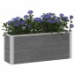 vidaXL Υπερυψωμένη Ζαρντινιέρα Γκρι 100 x 30 x 42 εκ WPC και Αλουμίνιο