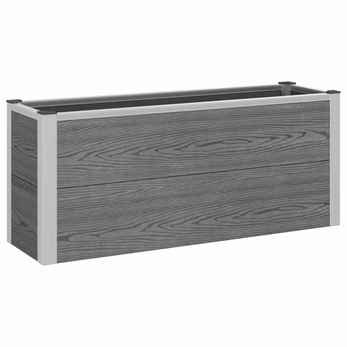 vidaXL Υπερυψωμένη Ζαρντινιέρα Γκρι 100 x 30 x 42 εκ WPC και Αλουμίνιο