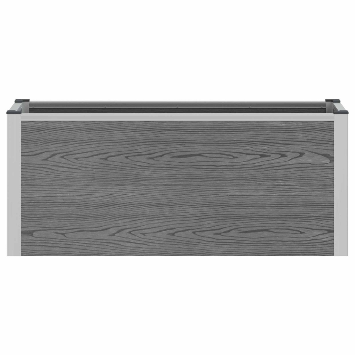 vidaXL Υπερυψωμένη Ζαρντινιέρα Γκρι 100 x 30 x 42 εκ WPC και Αλουμίνιο
