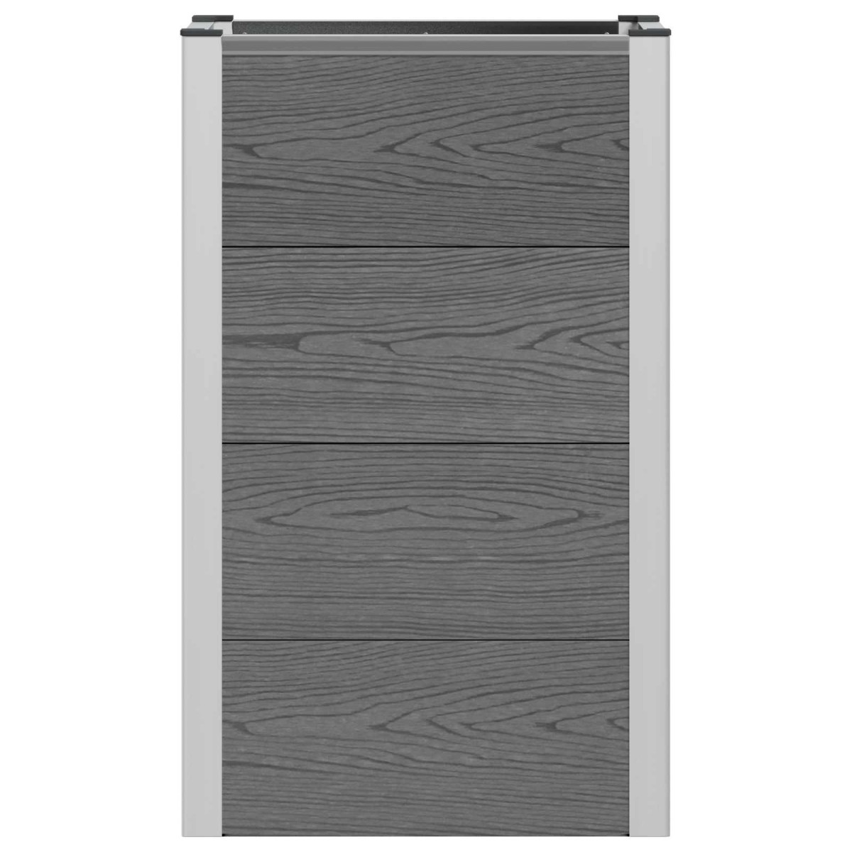 vidaXL Υπερυψωμένη Ζαρντινιέρα Γκρι 50 x 30 x 82 εκ WPC και Αλουμίνιο