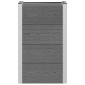 vidaXL Υπερυψωμένη Ζαρντινιέρα Γκρι 50 x 30 x 82 εκ WPC και Αλουμίνιο