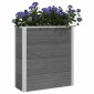 vidaXL Υπερυψωμένη Ζαρντινιέρα Γκρι 75 x 30 x 82 εκ WPC και Αλουμίνιο