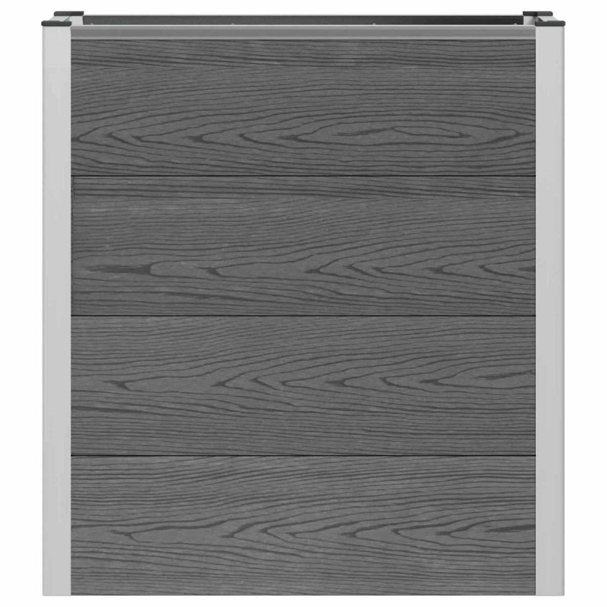 vidaXL Υπερυψωμένη Ζαρντινιέρα Γκρι 75 x 30 x 82 εκ WPC και Αλουμίνιο