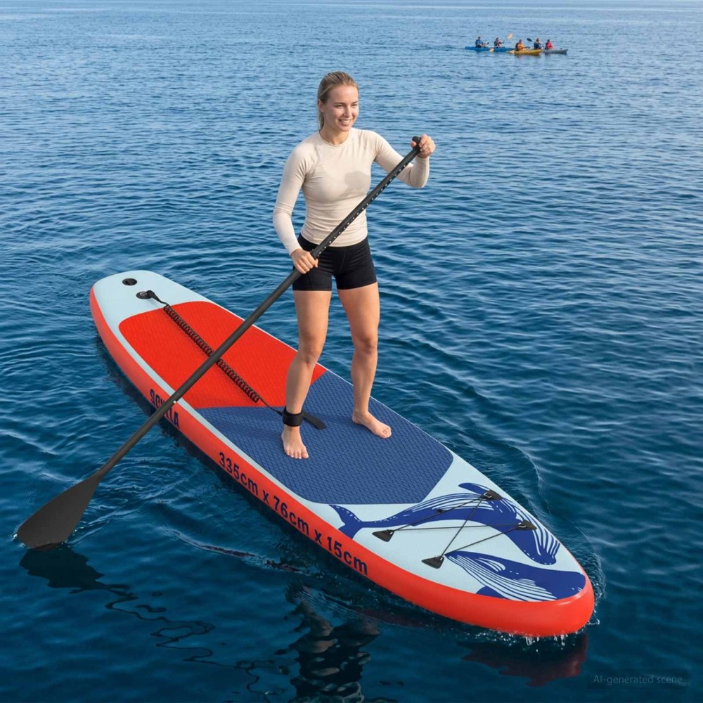 vidaXL Φουσκωτή σανίδα για paddle board SCYLLA 335 x 76 x 15 εκ. Μπλε