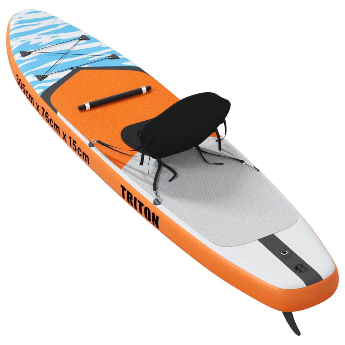 vidaXL SUP Board με κάθισμα 2 σε 1 TRITON 305 x 76 x 15 cm Μπλε για