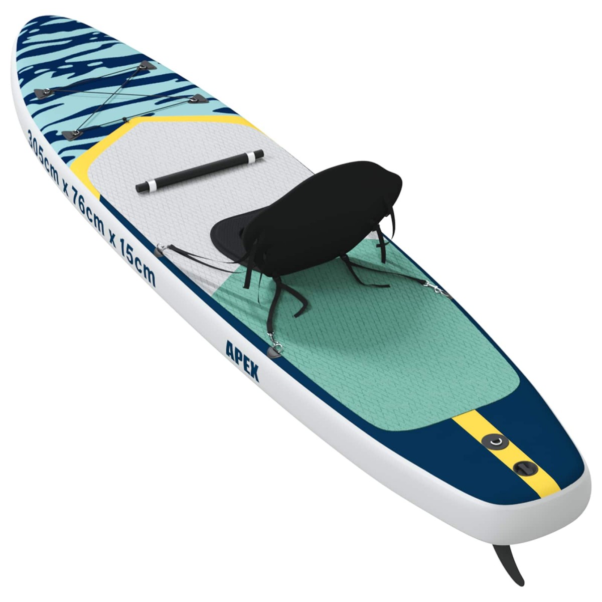 vidaXL SUP Board με κάθισμα 2 σε 1 APEX 305 x 76 x 15 cm Μπλε για