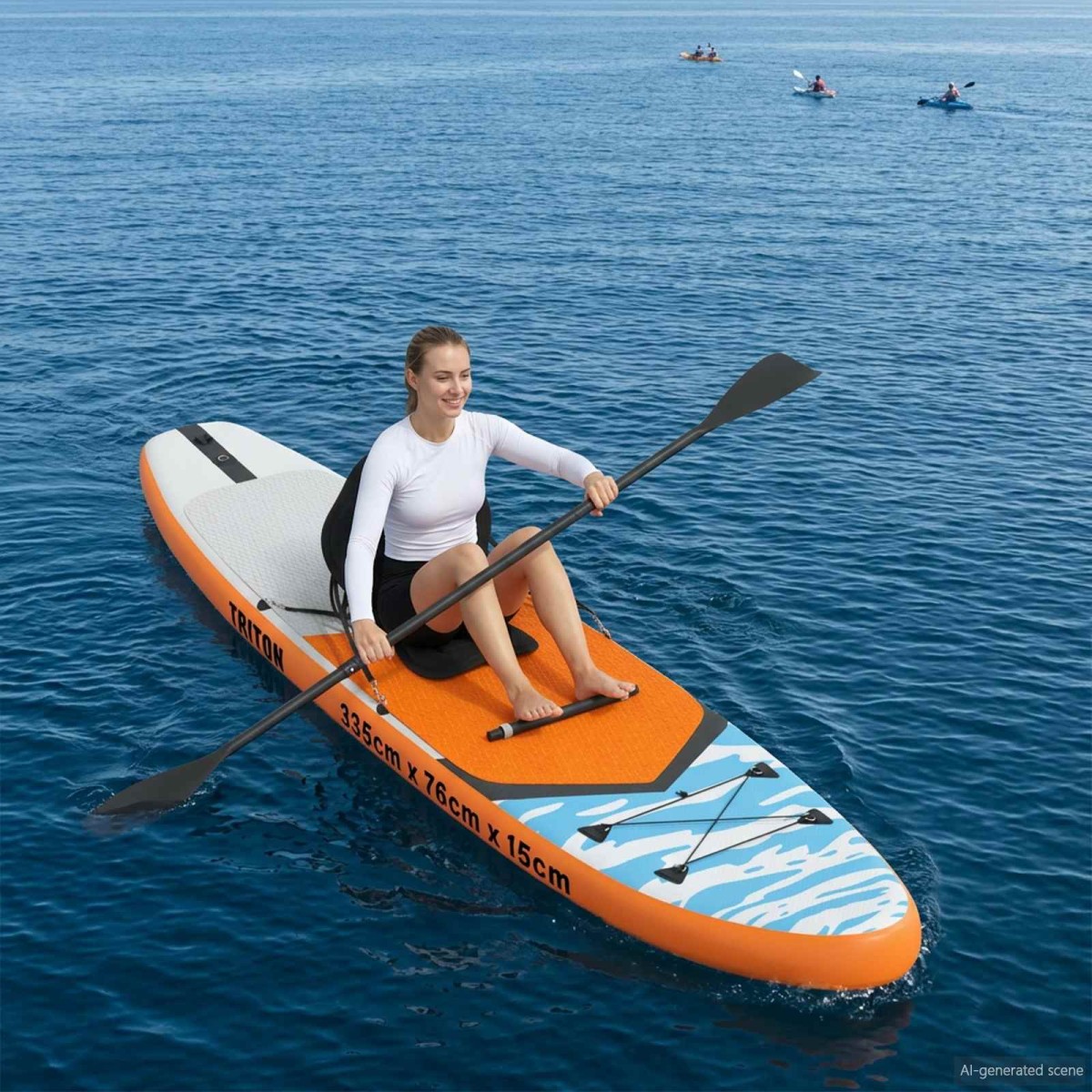 vidaXL SUP Board με κάθισμα 2 σε 1 TRITON 335 x 76 x 15 εκ. Μπλε για