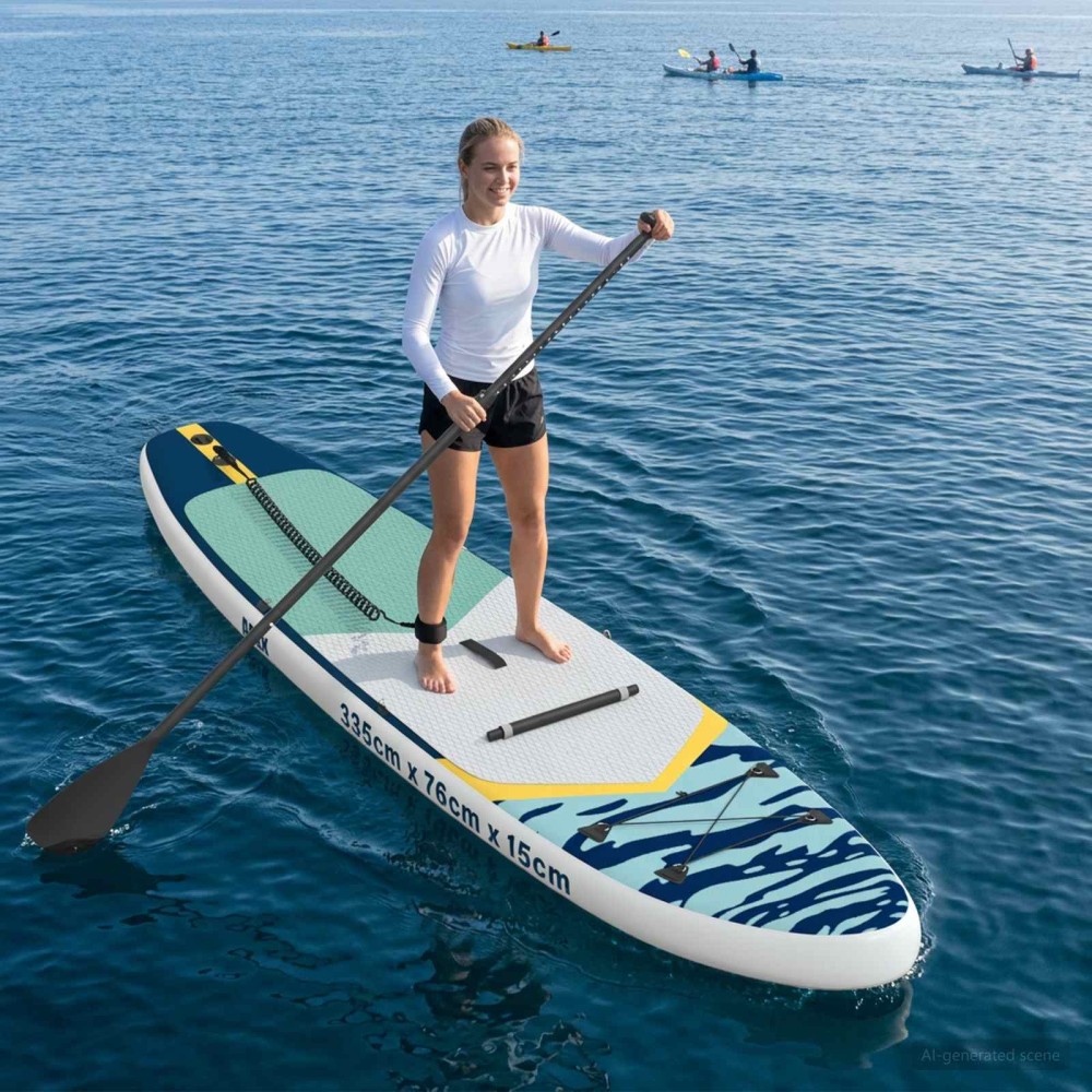 vidaXL SUP Board με κάθισμα 2 σε 1 APEX 335 x 76 x 15 εκ. Μπλε για
