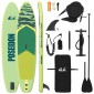 vidaXL SUP Board με κάθισμα 2 σε 1 POSEIDON 366 x 81 x 15 εκ Πράσινο