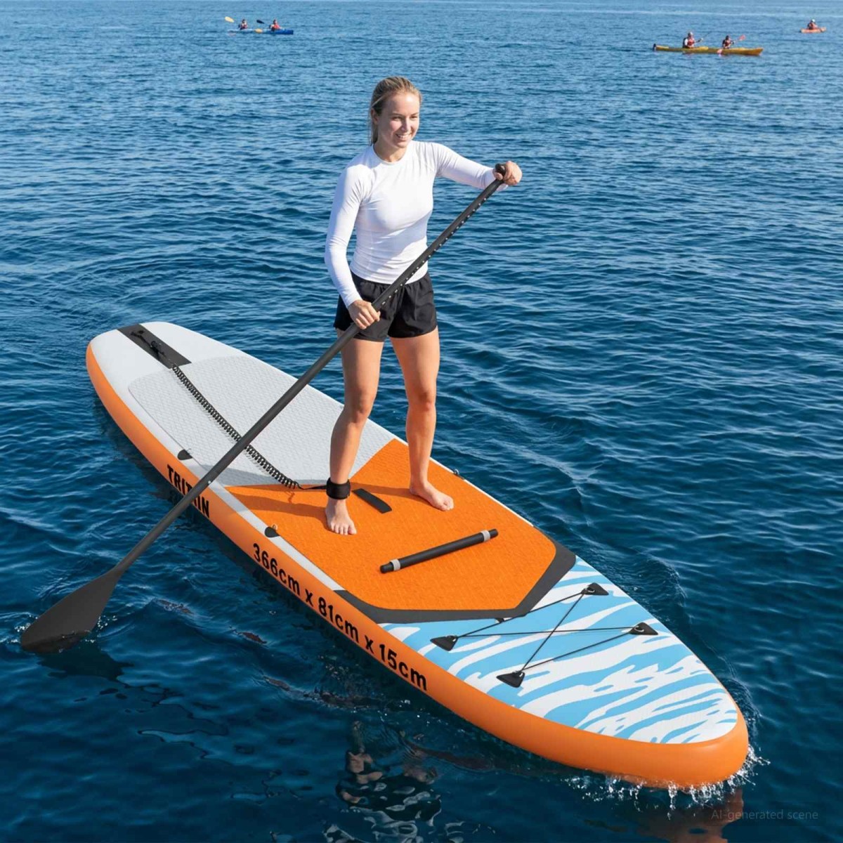vidaXL SUP Board με κάθισμα 2 σε 1 TRITON 366 x 81 x 15 εκ Μπλε για