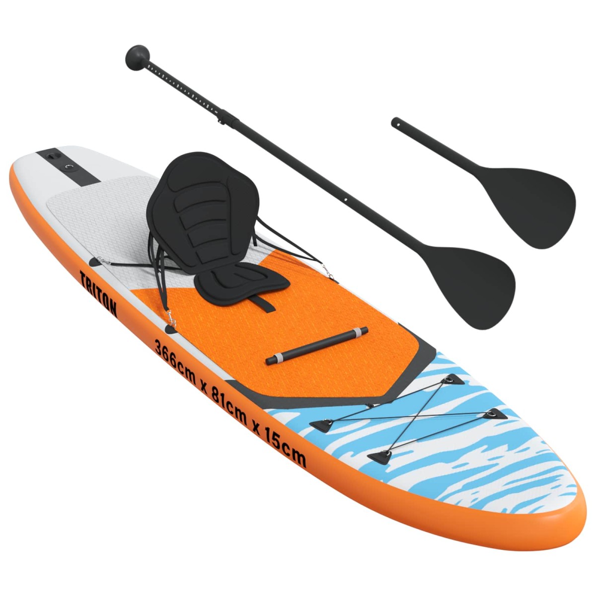 vidaXL SUP Board με κάθισμα 2 σε 1 TRITON 366 x 81 x 15 εκ Μπλε για