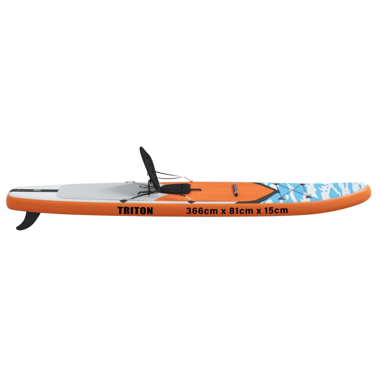 vidaXL SUP Board με κάθισμα 2 σε 1 TRITON 366 x 81 x 15 εκ Μπλε για