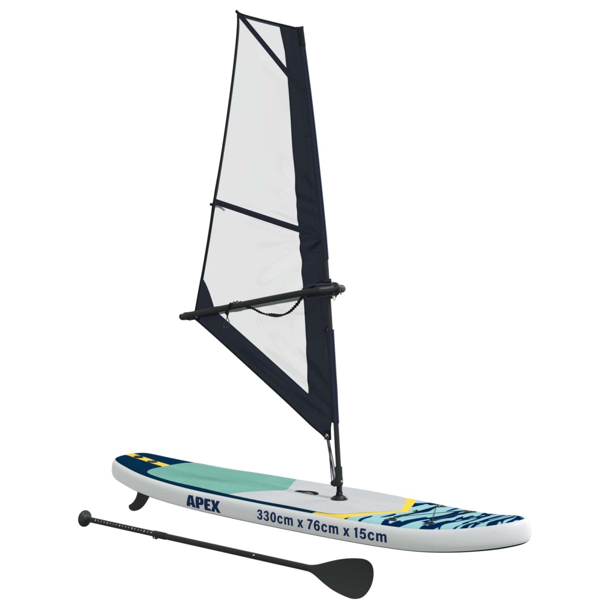 vidaXL Φουσκωτό SUP Board με Ιστιοφορία APEX 330 x 76 x 15 εκ Μπλε για