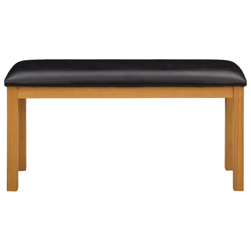 vidaXL Καθιστικό Σαλονιού 95 x 32 x 45 εκ. Στερεό Ξύλο Δρυός Μαύρο