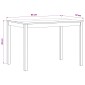 vidaXL Τραπεζαρία 110 x 75 x 75 εκ. Στερεό Ξύλο Δρυός Φυσικό
