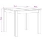 vidaXL Τραπεζαρία 90 x 90 x 75 cm Στερεό Ξύλο Δρυός Φυσικό τετράγωνο