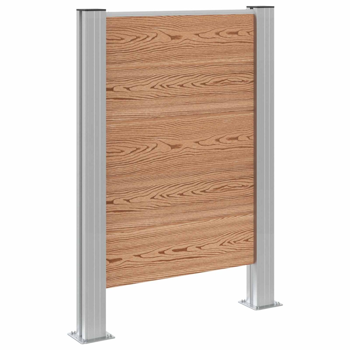 vidaXL Φράχτης Σκουπιδιών Καφέ 85 x 12 x 115 εκ Αλουμίνιο και WPC