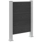 vidaXL Φράχτης Σκουπιδιών Γκρι 85 x 12 x 115 εκ Αλουμίνιο και WPC
