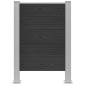 vidaXL Φράχτης Σκουπιδιών Γκρι 85 x 12 x 115 εκ Αλουμίνιο και WPC
