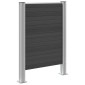 vidaXL Φράχτης Σκουπιδιών Γκρι 85 x 12 x 115 εκ Αλουμίνιο και WPC