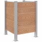 vidaXL Φράχτης Σκουπιδιών Καφέ 85 x 85 x 115 cm Αλουμίνιο και WPC
