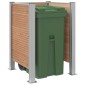 vidaXL Φράχτης Σκουπιδιών Καφέ 85 x 85 x 115 cm Αλουμίνιο και WPC